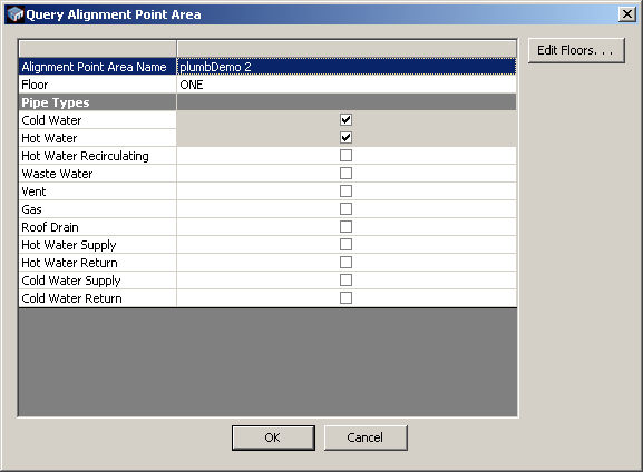 query alignment points - dialog